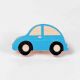 Handcrafted Pine Wood Blue Car Knob